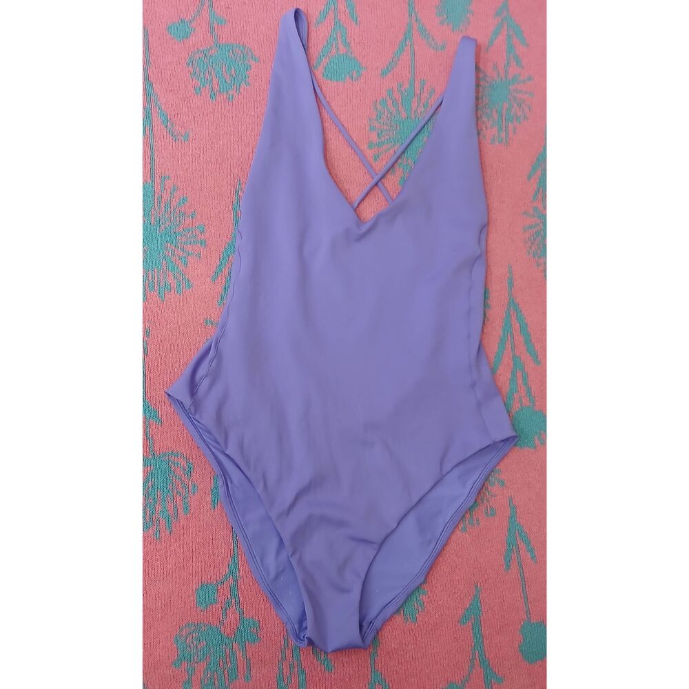 Left On Friday Lilac V-Neck One-Piece Swimsuit